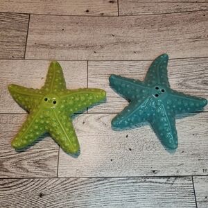 Vintage Starfish Salt And Pepper Shakers Marked C.S.